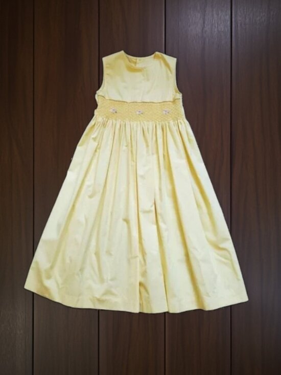 Rare Editions Other - Rare Editions Yellow Smocked Dress Size 12